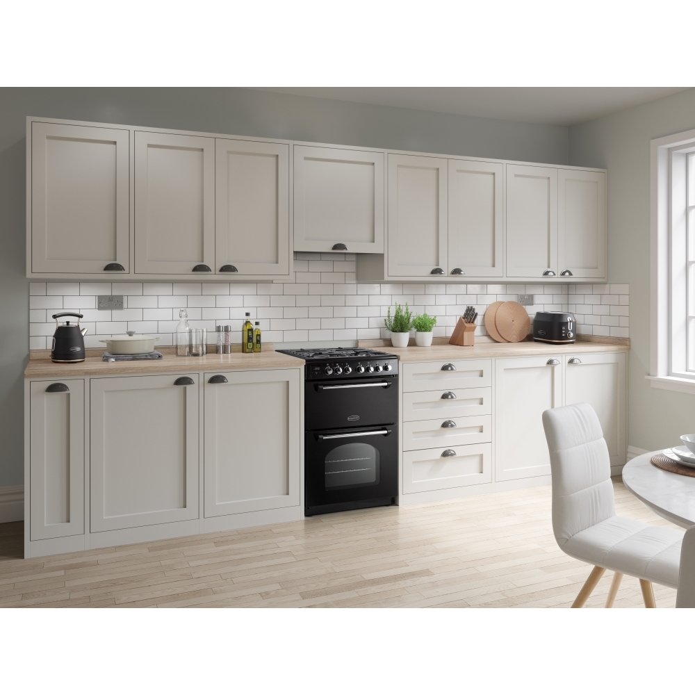 Rangemaster CLA60DFFBL/C Dual Fuel Cooker with Double Oven Classic Black / Chrome, A Rated