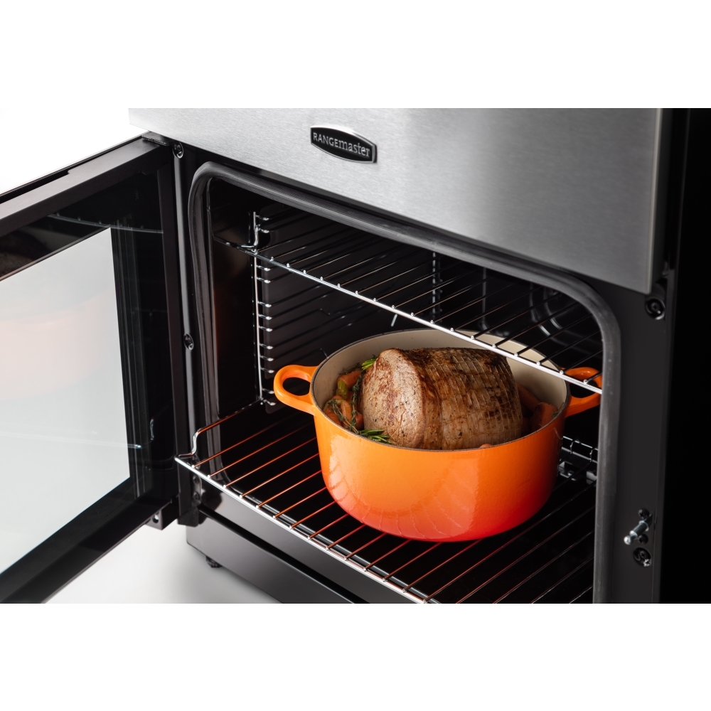 Rangemaster PROPL60NGFSS/C Gas Cooker with Double Oven Professional Plus Stainless Steel / Chrome, A+ Rated