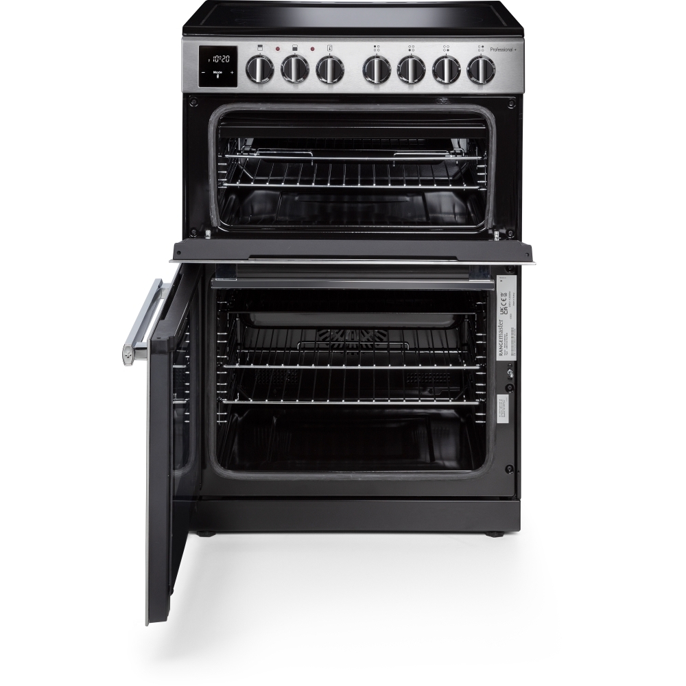 Rangemaster Professional Plus PROPL60ECSS/C Ceramic Electric Cooker with Double Oven Stainless Steel / Chrome, A Rated