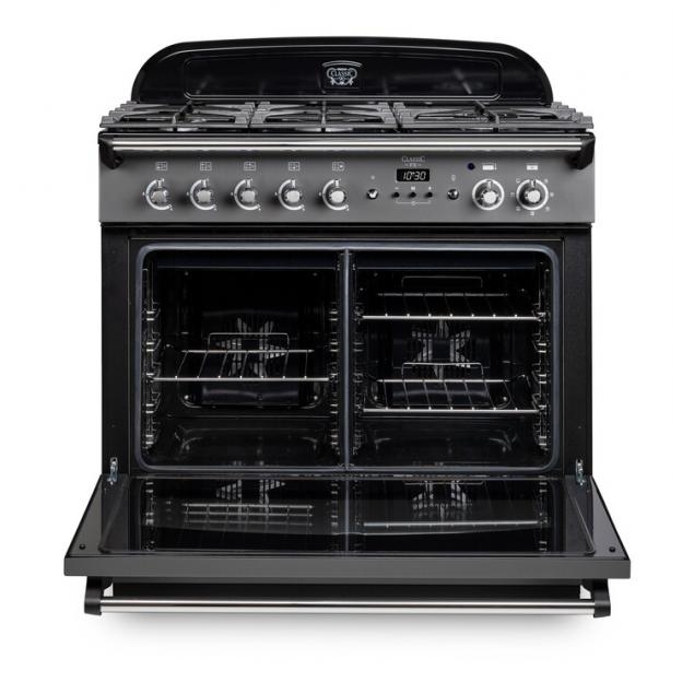 Rangemaster CLAS90FXDFFCR/B 90cm Dual Fuel Range Cooker Classic FX Cream / Brass, A Rated