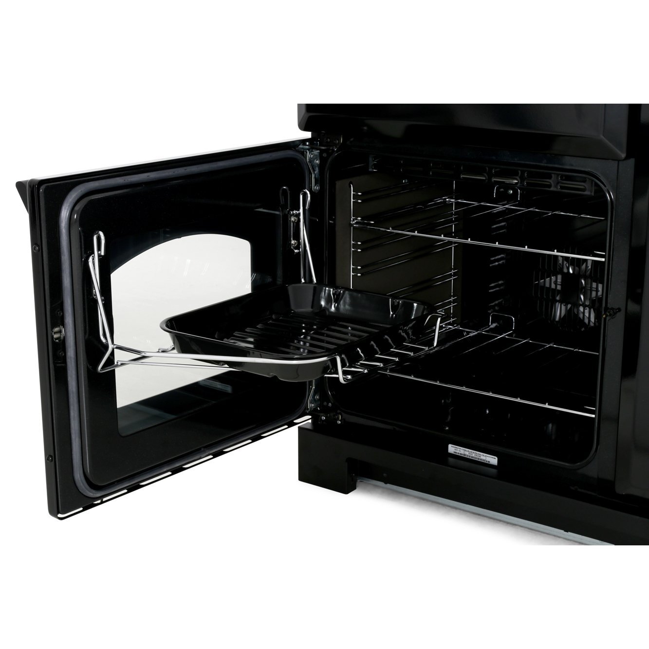 Rangemaster CDL90DFFCB/C 90cm Dual Fuel Range Cooker Classic Deluxe Charcoal Black / Chrome, A Rated