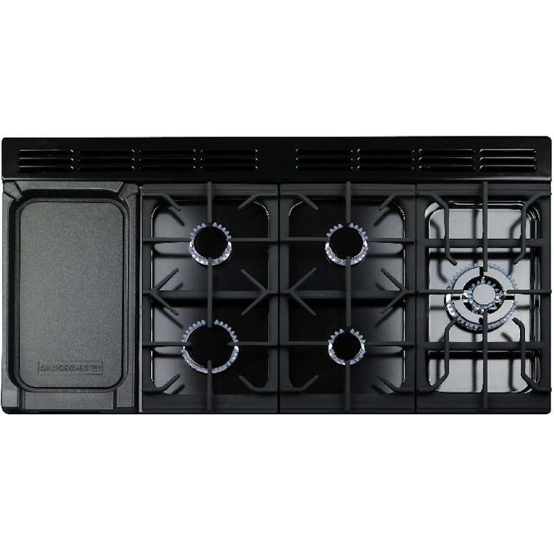 Rangemaster CDL110DFFCB/C 110cm Dual Fuel Range Cooker Classic Deluxe Charcoal Black / Chrome, A Rated