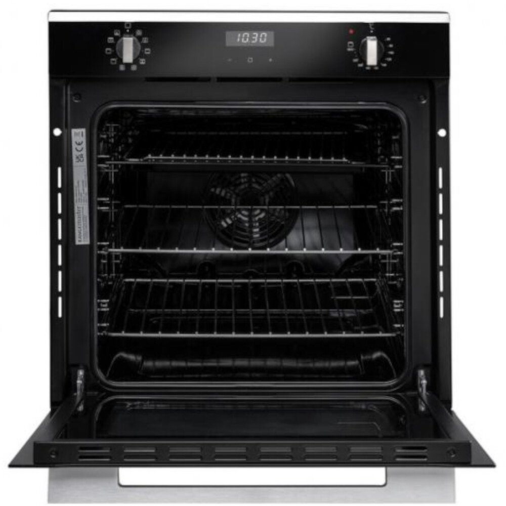 Rangemaster RMB6010BL/SS Built-In Electric Single Oven Black and Stainless Steel