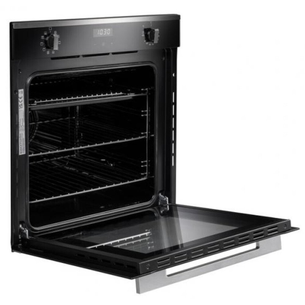 Rangemaster RMB6010BL/SS Built-In Electric Single Oven Black and Stainless Steel