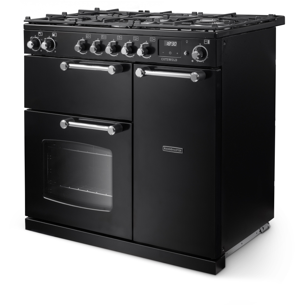Rangemaster COT90DFPGBL/CM1 90cm Dual Fuel Range Cooker, A Rated