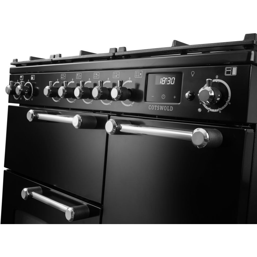 Rangemaster COT90DFPGBL/CM1 90cm Dual Fuel Range Cooker, A Rated
