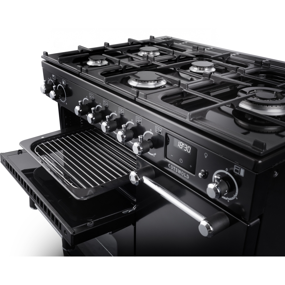 Rangemaster COT90DFPGBL/CM1 90cm Dual Fuel Range Cooker, A Rated