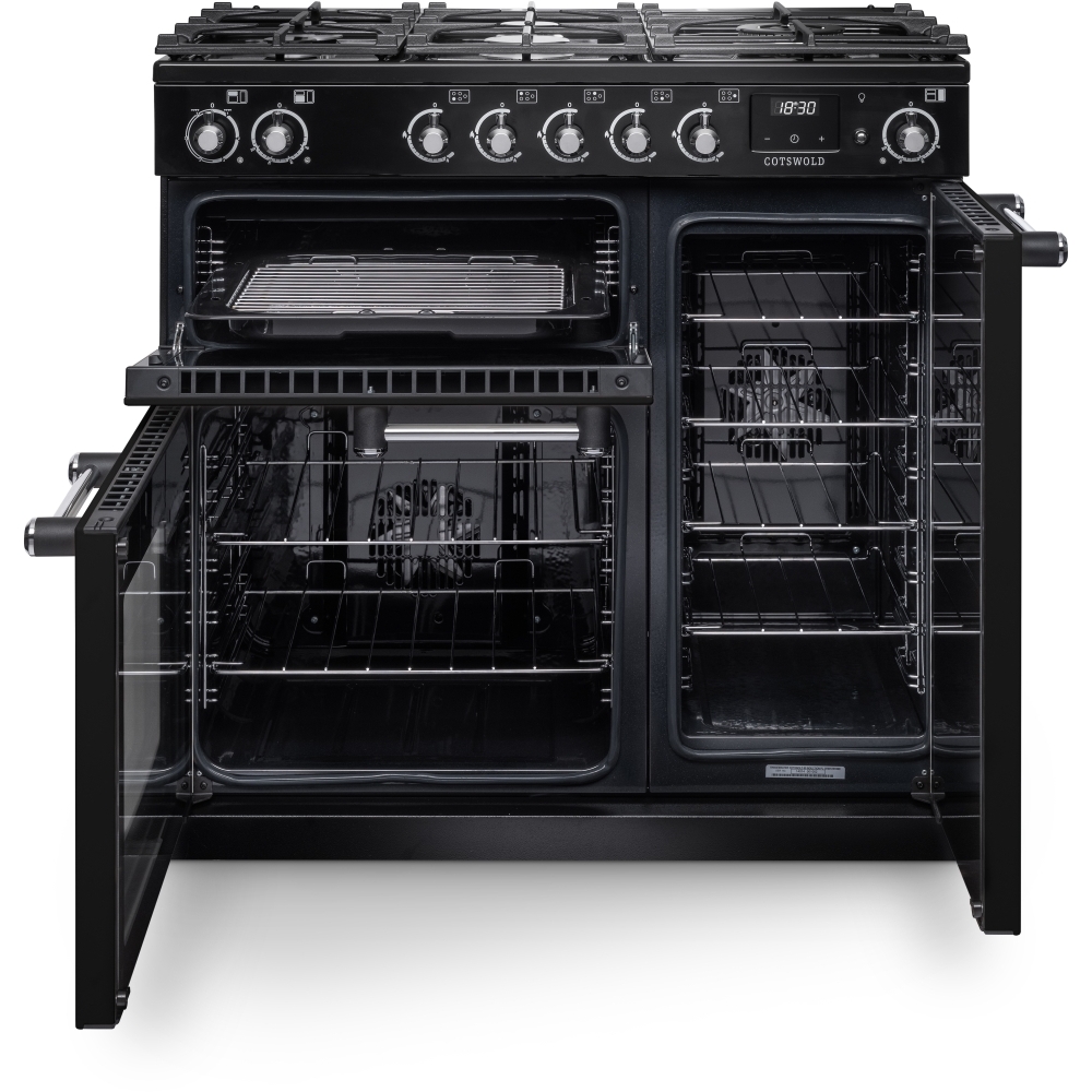 Rangemaster COT90DFPGBL/CM1 90cm Dual Fuel Range Cooker, A Rated