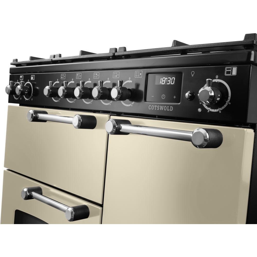 Rangemaster COT90DFPPCR/CM1 90cm Dual Fuel Range Cooker, A Rated