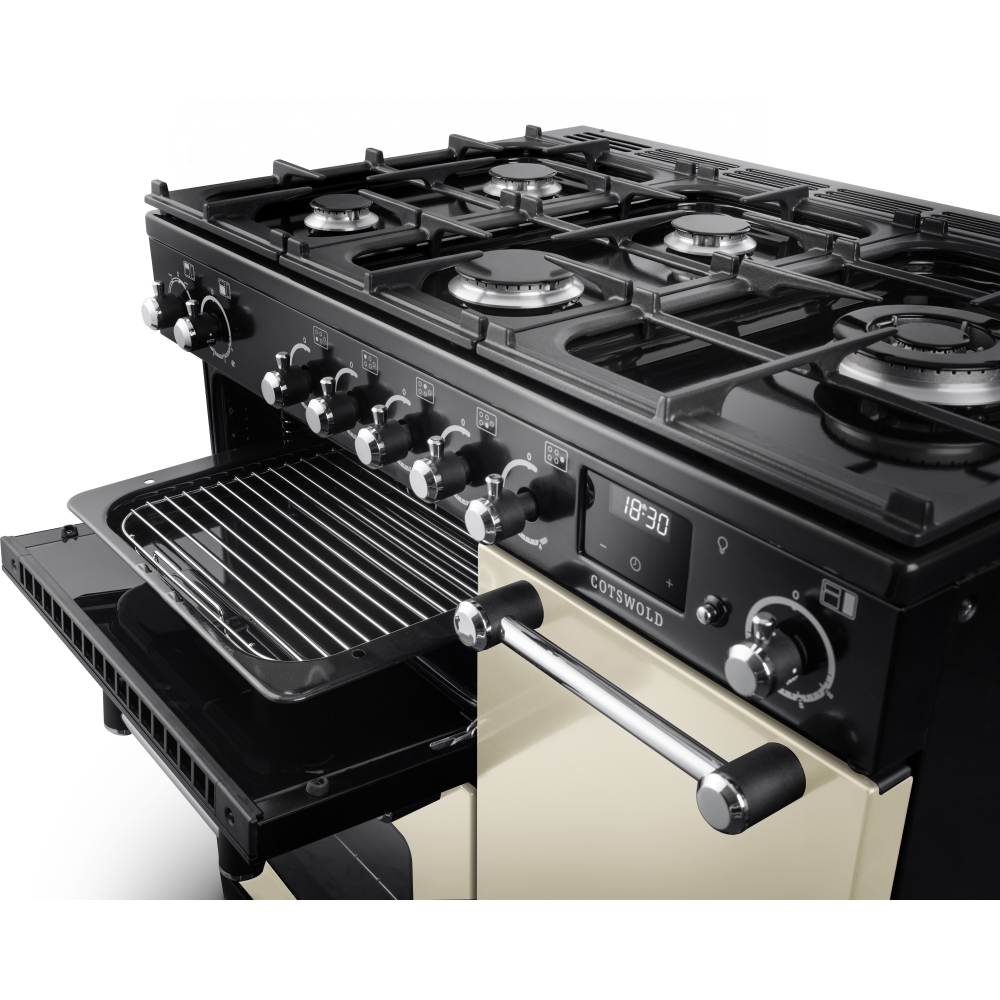Rangemaster COT90DFPPCR/CM1 90cm Dual Fuel Range Cooker, A Rated