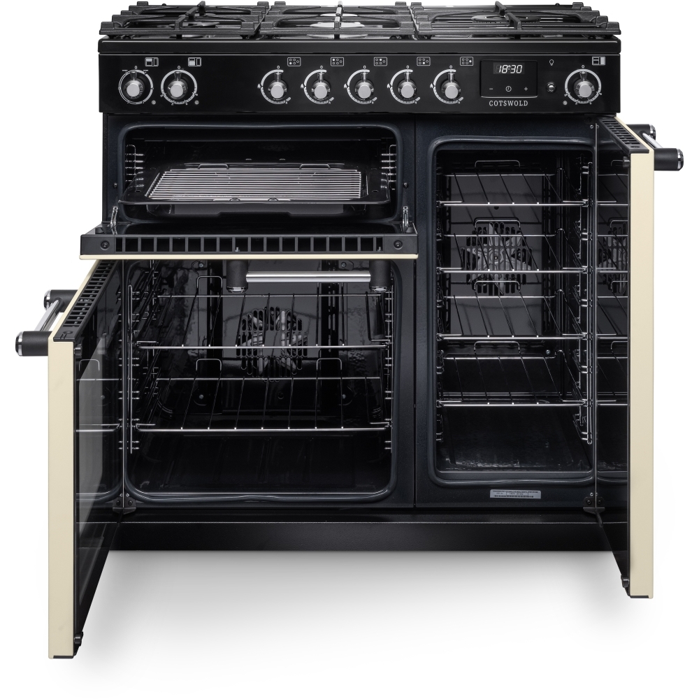 Rangemaster COT90DFPPCR/CM1 90cm Dual Fuel Range Cooker, A Rated