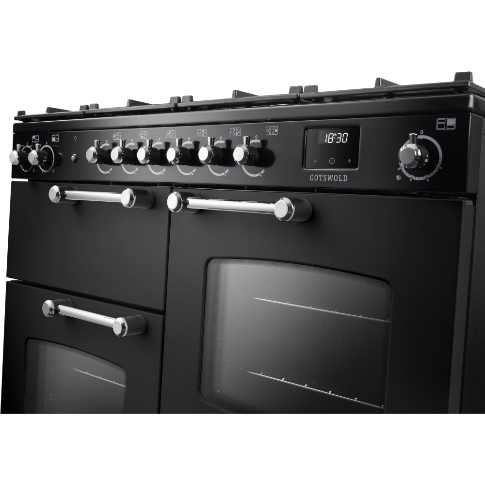 Rangemaster COTO110DFPGBL/CM1 110cm Dual Fuel Range Cooker, A Rated