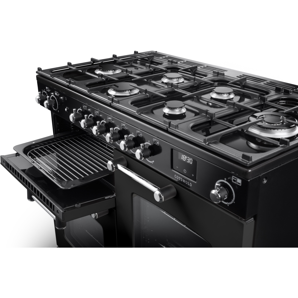 Rangemaster COTO110DFPGBL/CM1 110cm Dual Fuel Range Cooker, A Rated