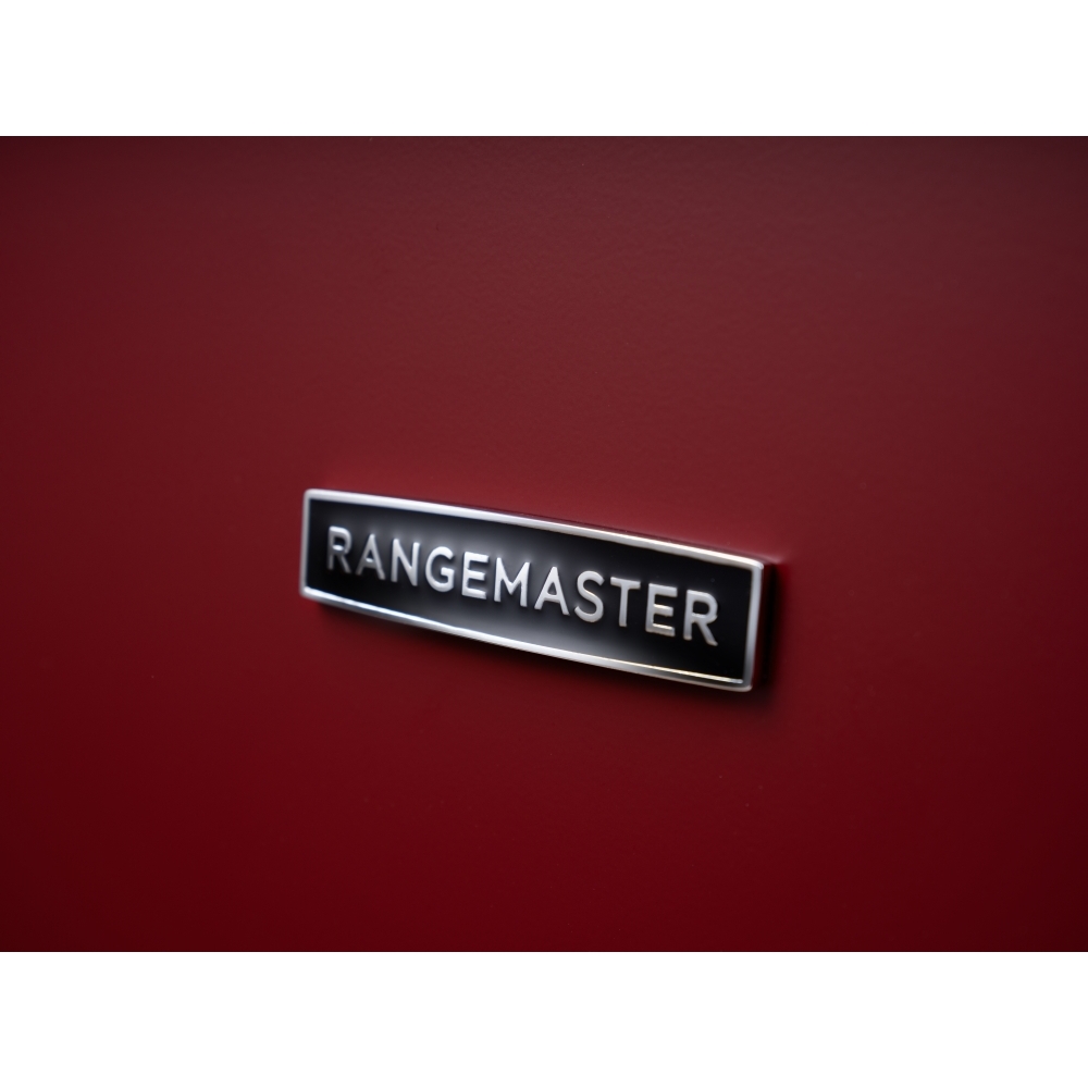 Rangemaster CL90DFPBOR/CM1 90cm Dual Fuel Range Cooker Classic Bordeaux / Chrome, A Rated