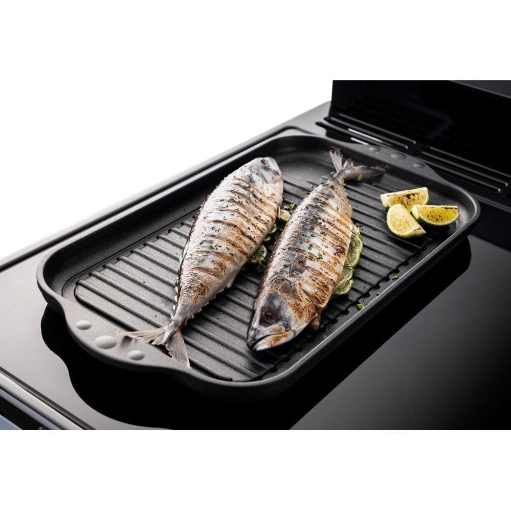 Rangemaster CLDLO110EIPSLT/CM1 110cm Induction Range Cooker Classic Deluxe Slate / Chrome, A Rated