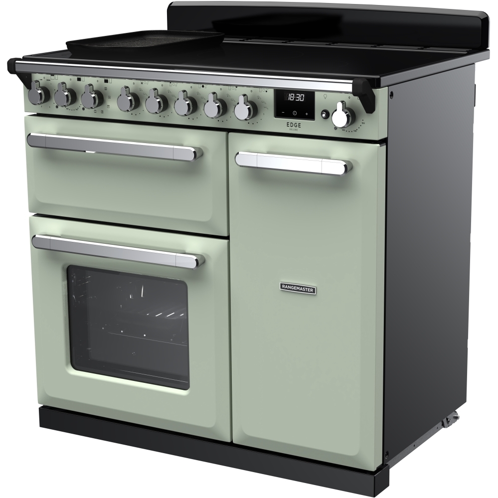 Rangemaster ESDL90EIPMNT/CM1 90cm Induction Range Cooker Estel Deluxe Mint / Chrome, A Rated