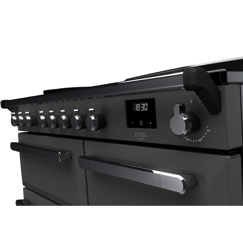 Rangemaster ESDL100EIPSLT/CM1 100cm Induction Range Cooker Estel Deluxe Slate / Chrome, A Rated