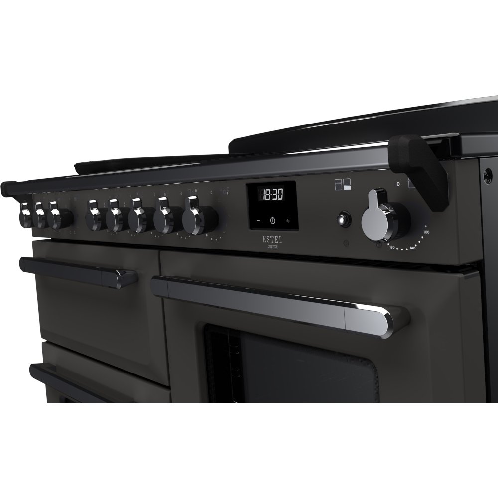 Rangemaster ESDLO110EIPSLT/CM1 110cm Induction Range Cooker Estel Deluxe Slate / Chrome, A Rated