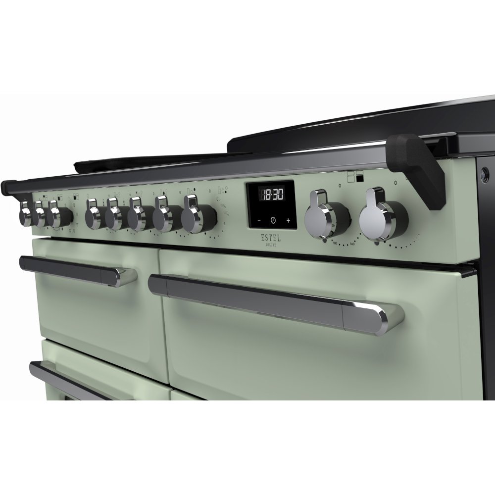 Rangemaster ESDLB110EIPMNT/CM1 110cm Induction Range Cooker Estel Deluxe Mint / Chrome, A Rated