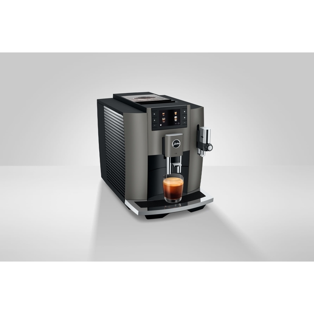 Jura E8 dark inox Coffee Machine, Grey (15583) Marks Electrical