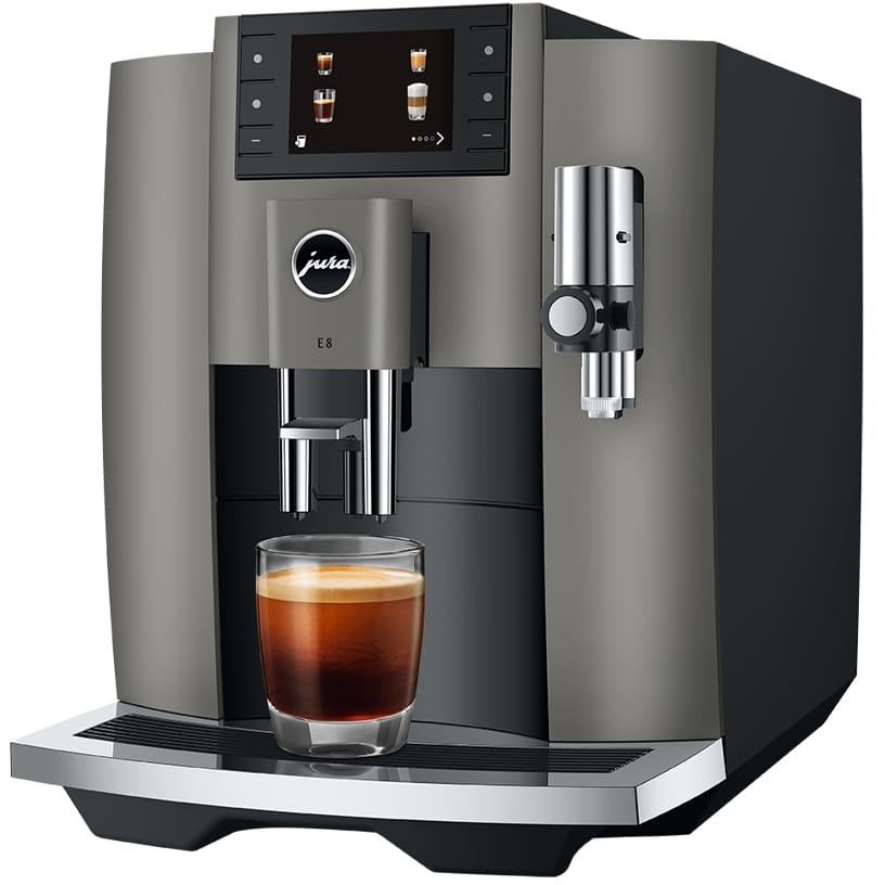 Jura E8 dark inox Coffee Machine, Grey