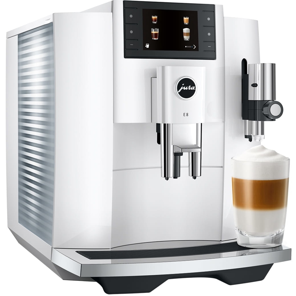 Jura E8 Piano White Coffee Machine