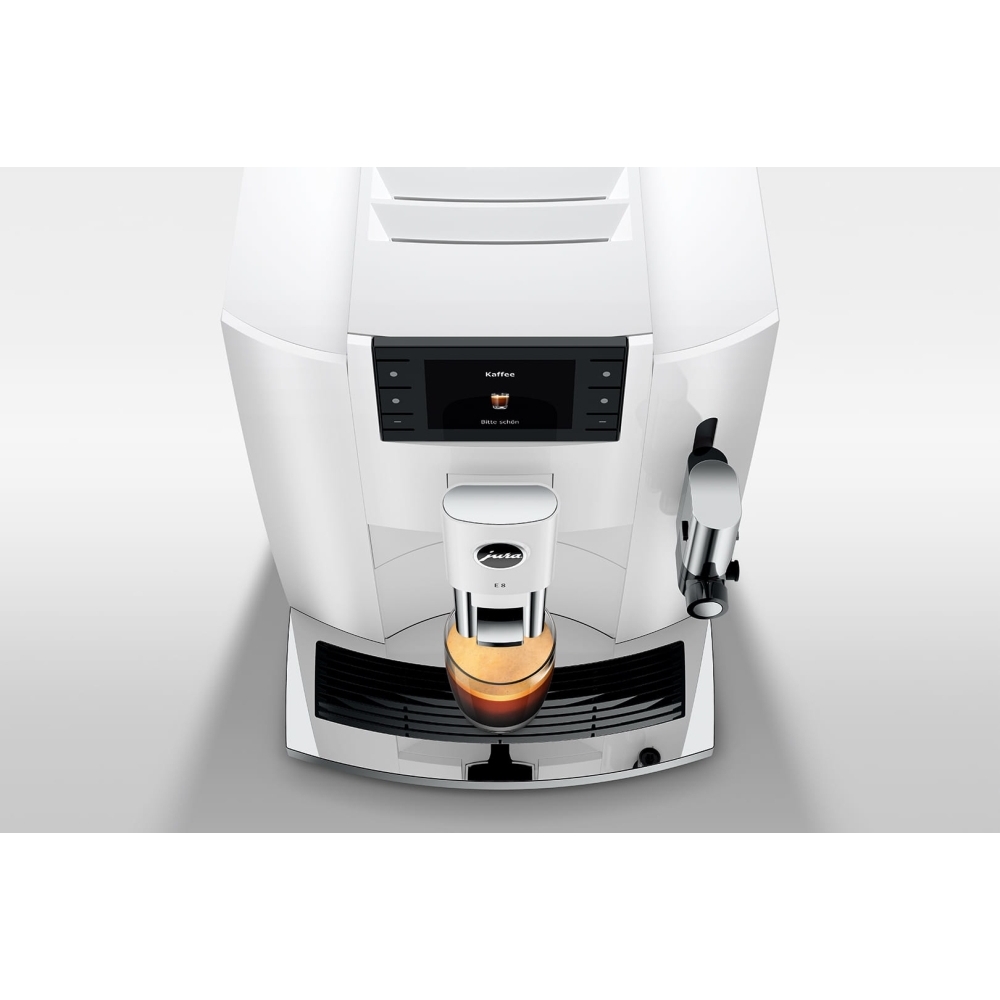 Jura E8 Piano White Coffee Machine