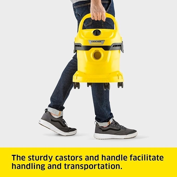 Karcher WD2PLUS Cylinder Vacuum Cleaner, Yellow