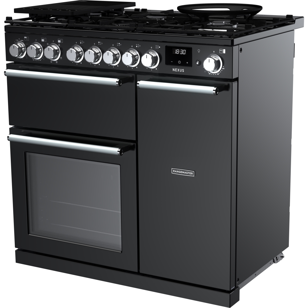 Rangemaster NEX90DFPGBL/CM1 90cm Dual Fuel Range Cooker