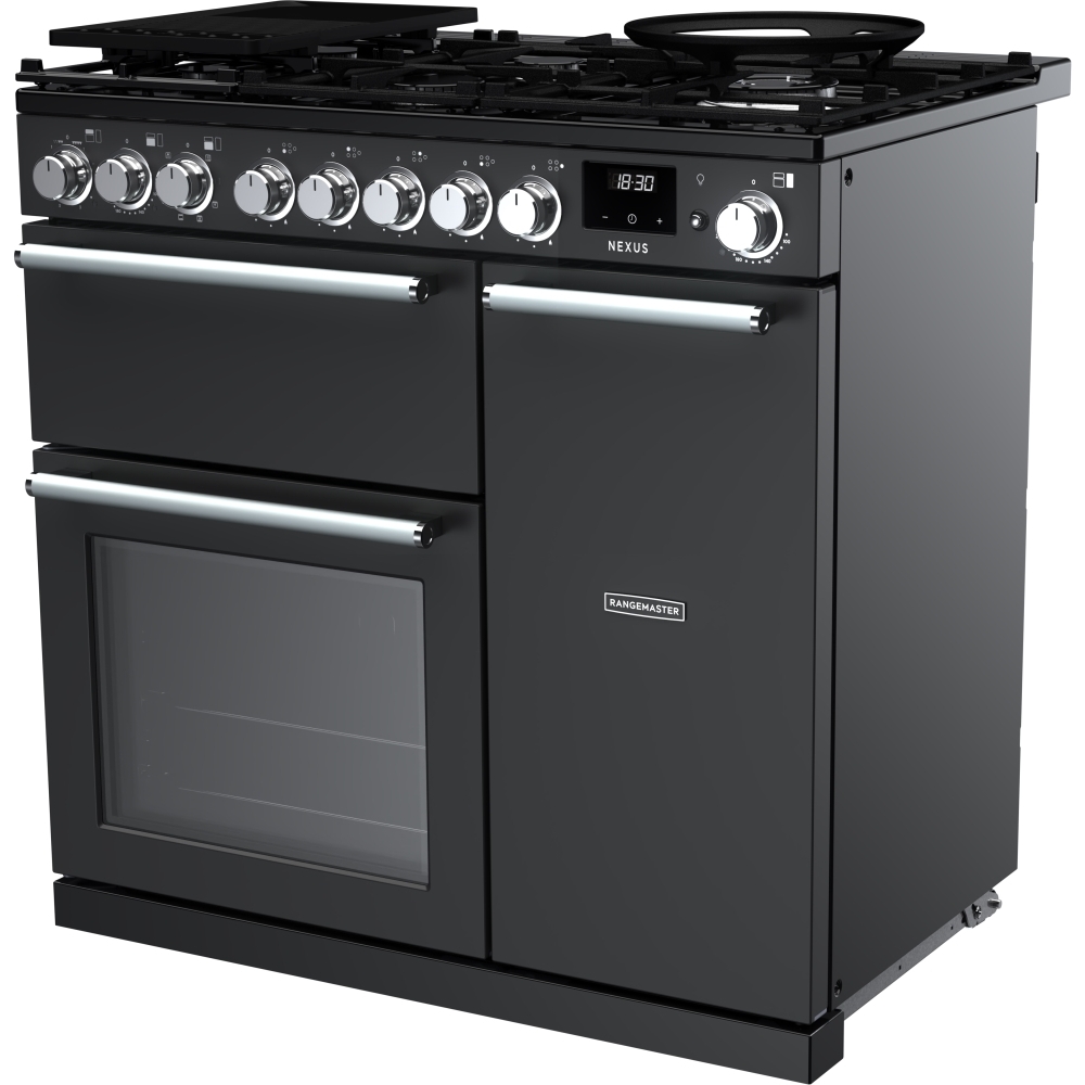 Rangemaster NEX90DFPCBL/CM1 90cm Dual Fuel Range Cooker