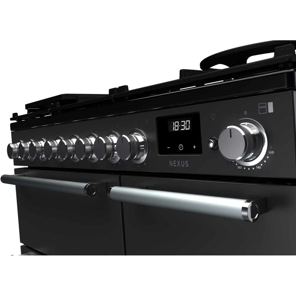 Rangemaster NEX90DFPCBL/CM1 90cm Dual Fuel Range Cooker