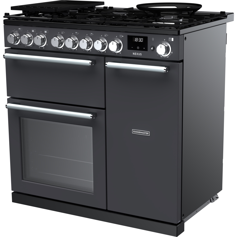 Rangemaster NEX90DFPSLT/CM1 90cm Dual Fuel Range Cooker