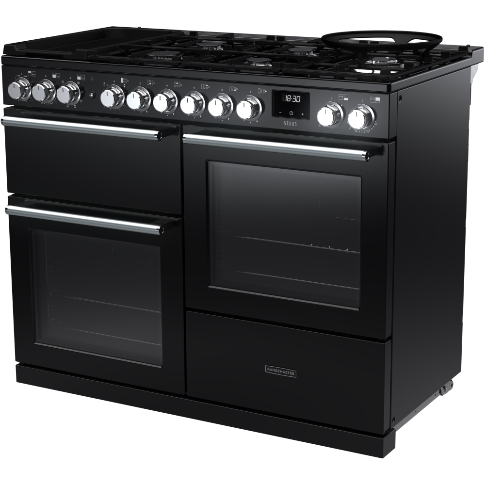 Rangemaster NEXO110DFPGBL/CM1 110cm Dual Fuel Range Cooker, A Rated