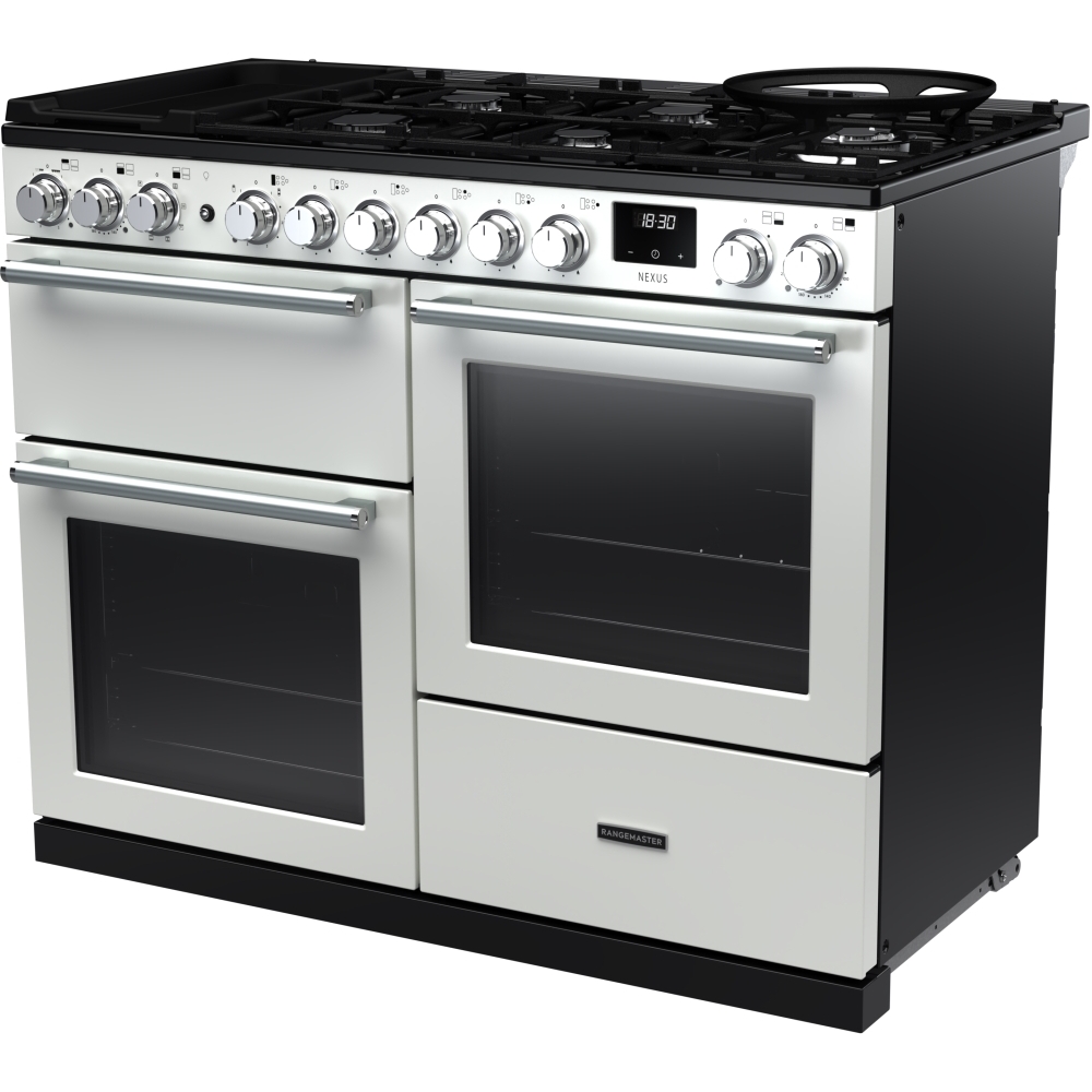 Rangemaster NEXO110DFPWHT/CM1 110cm Dual Fuel Range Cooker