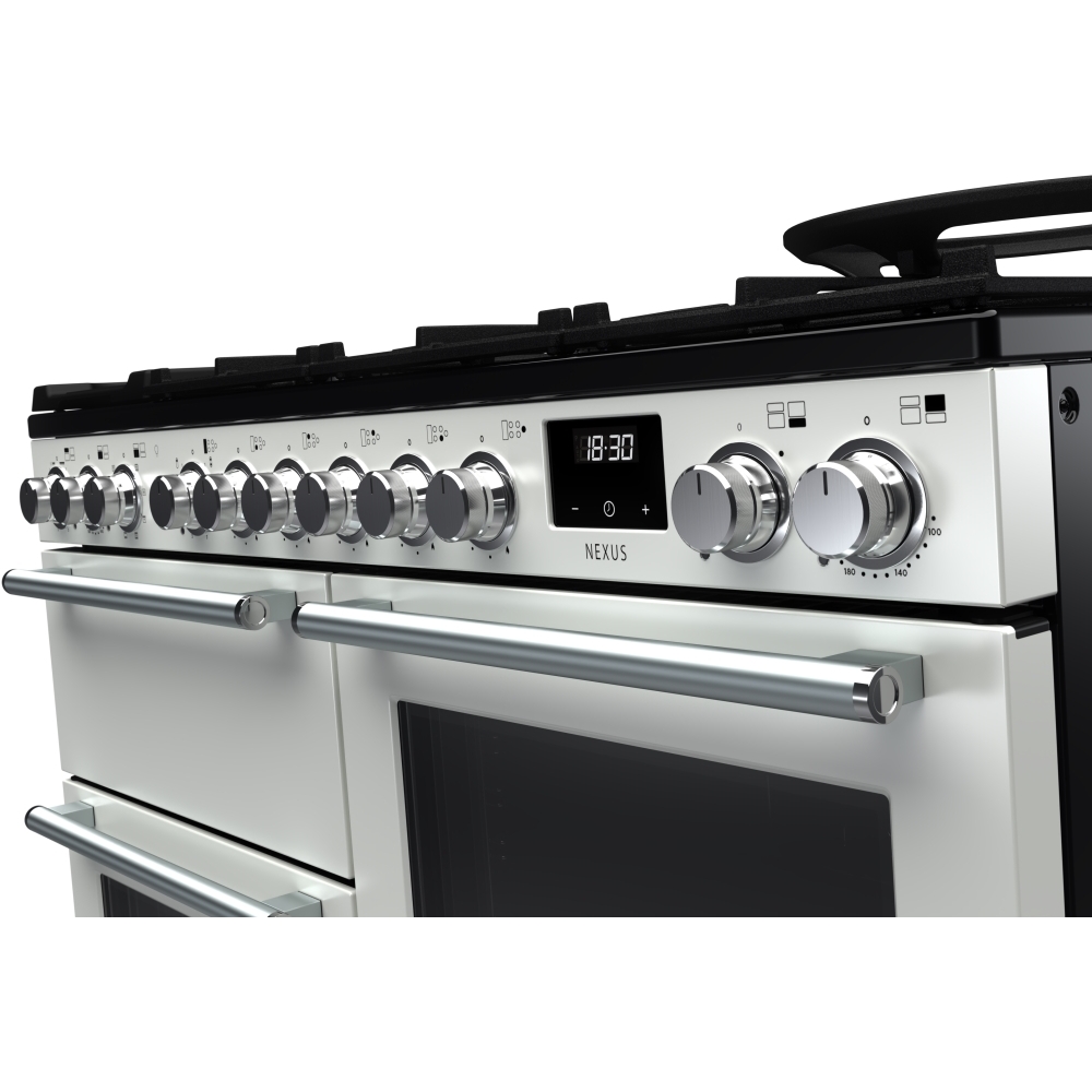 Rangemaster NEXO110DFPWHT/CM1 110cm Dual Fuel Range Cooker