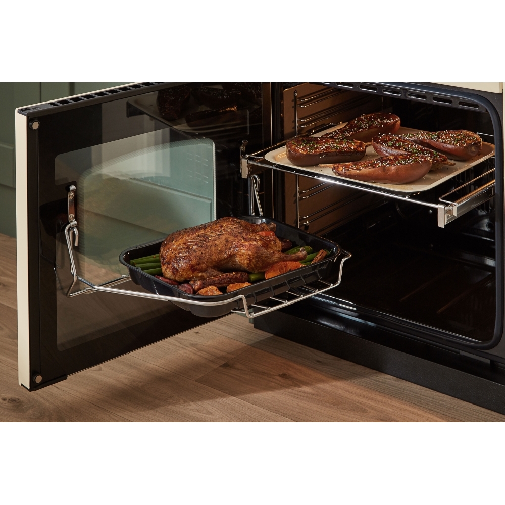 Rangemaster CLDL90DFPHTH/CM1 90cm Dual Fuel Range Cooker Classic Deluxe Heather / Chrome, A Rated