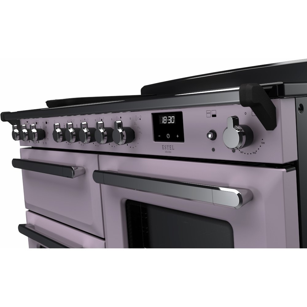 Rangemaster ESDLO110EIPHTH/CM1 110cm Induction Range Cooker Estel Deluxe Heather / Chrome, A Rated