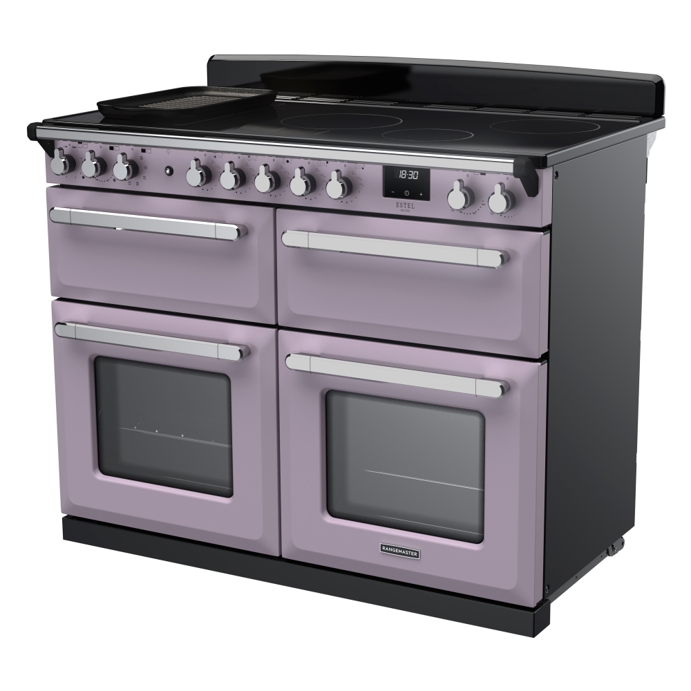 Rangemaster ESDLB110EIPHTH/CM1 110cm Induction Range Cooker Estel Deluxe Heather / Chrome, A Rated