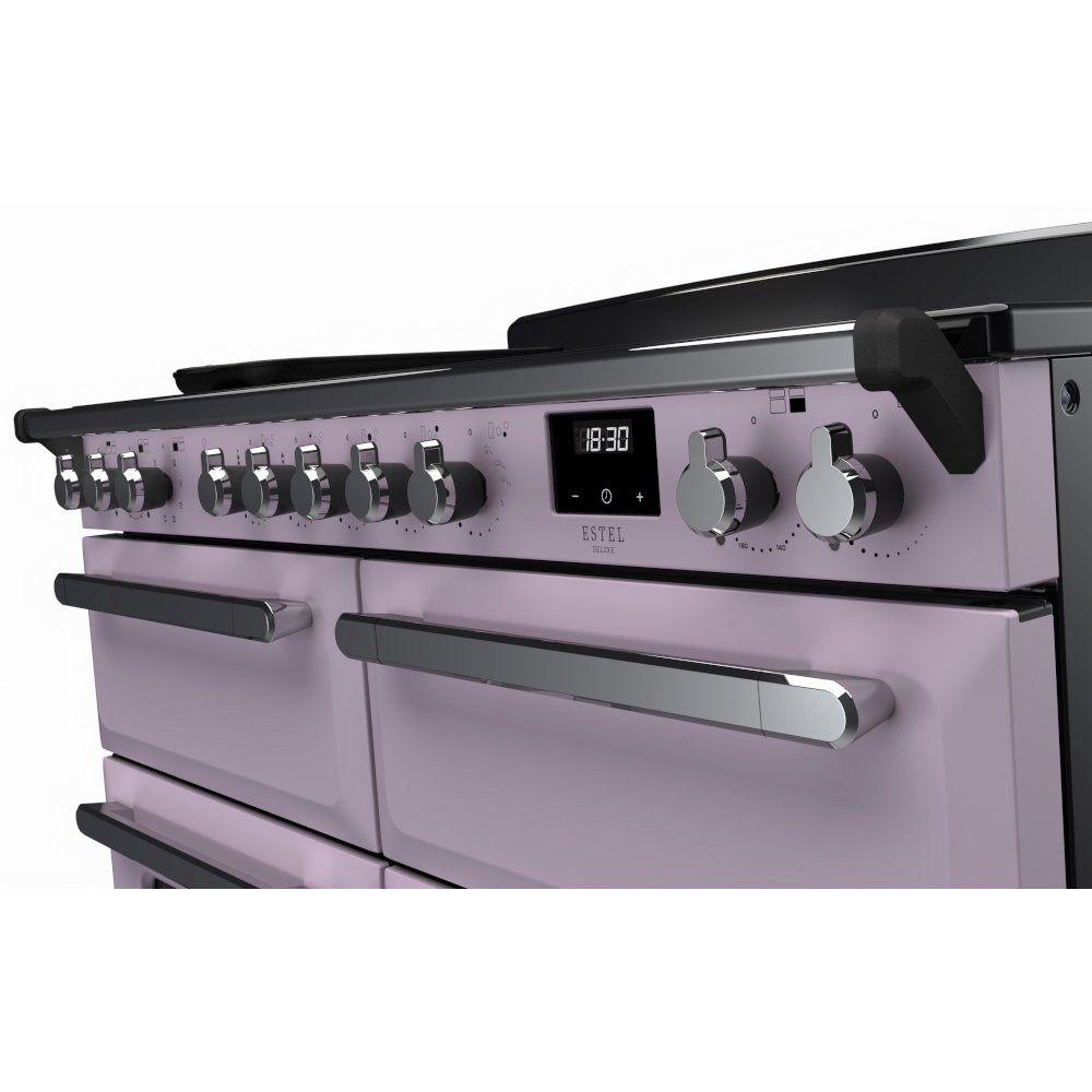 Rangemaster ESDLB110EIPHTH/CM1 110cm Induction Range Cooker Estel Deluxe Heather / Chrome, A Rated