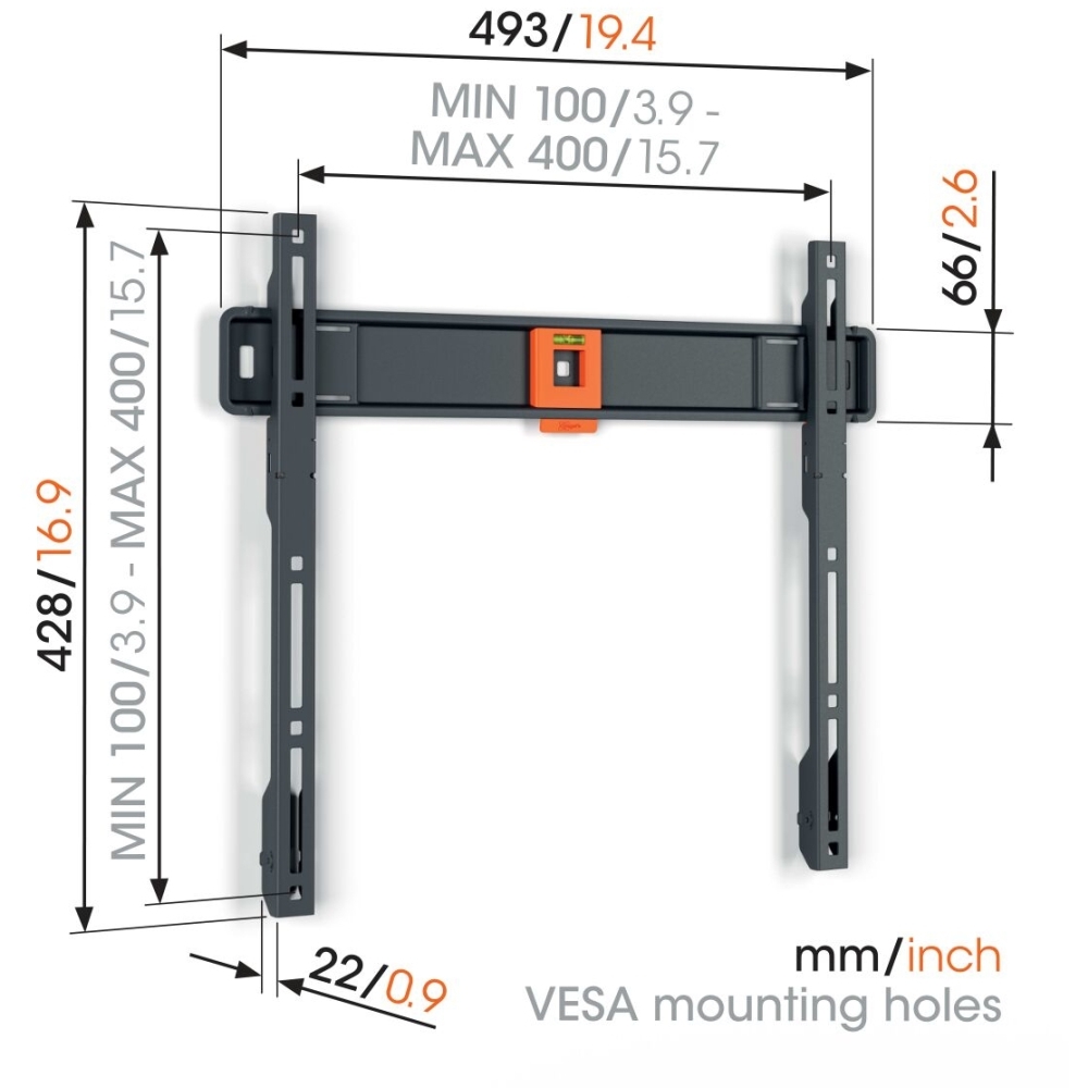 Vogel's TVM 1405 Quick Fixed TV Wall Mount 32-77", Black