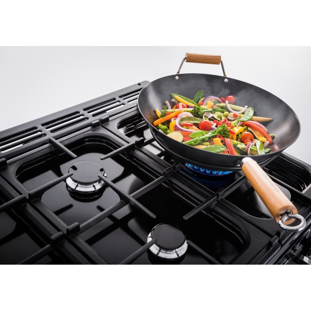 Rangemaster CLDL90DFPSLT/AB1 90cm Dual Fuel Range Cooker Classic Deluxe Slate / Antique Brass, A Rated
