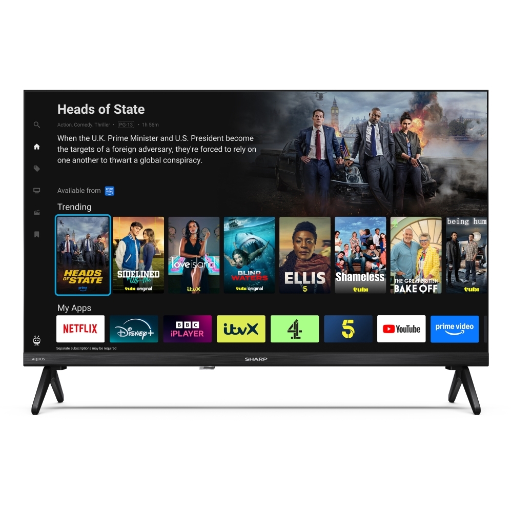 Sharp 1T-C24HE2245KB 24" LED Smart Television, HD Ready, Black, E Rated