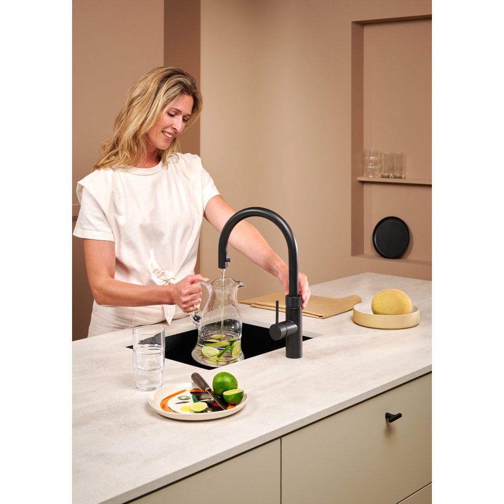 Quooker 2.0FXRBLK Flex Round Tap (Tap Only), Black
