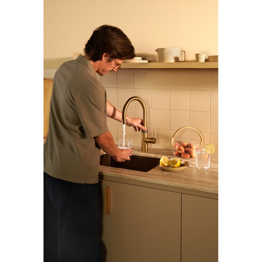 Quooker 2.0FXRPTB Flex Round Tap (Tap Only), Patinated Brass