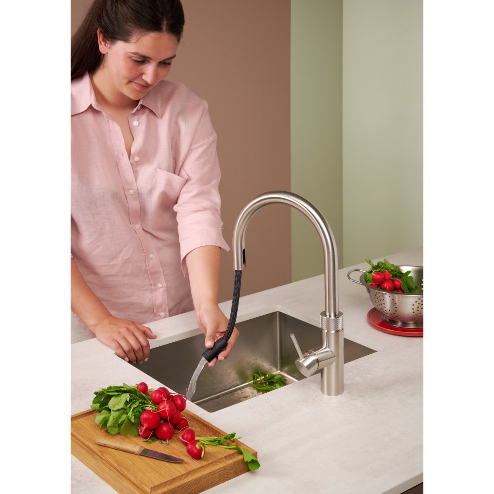 Quooker 2.0FXRSST Flex Round Tap (Tap Only), Stainless Steel