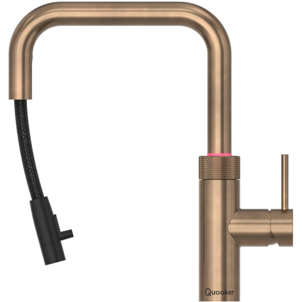 Quooker 2.0FXSPTB Flex Square Tap (Tap Only), Patinated Brass