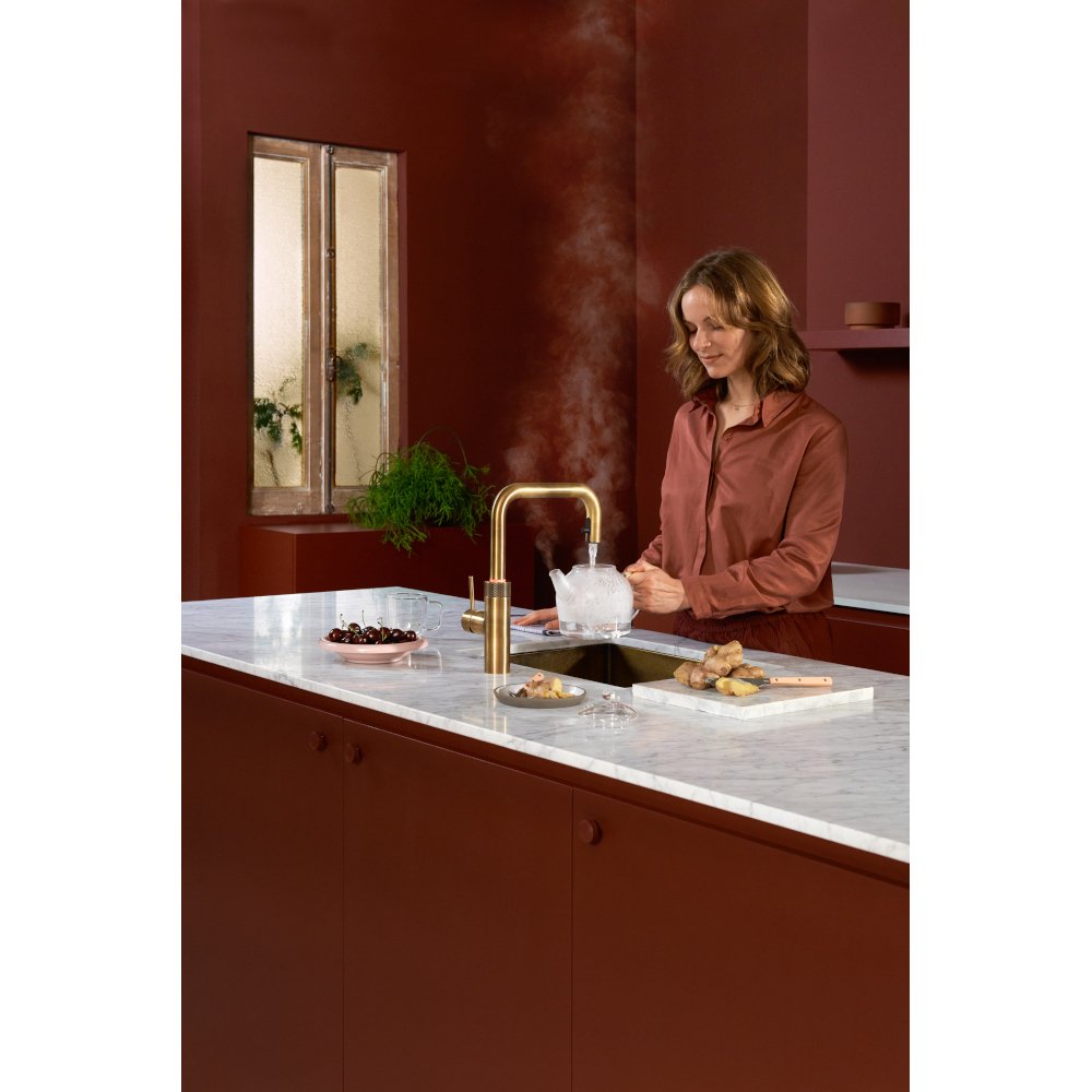 Quooker 2.0FXSPTB Flex Square Tap (Tap Only), Patinated Brass