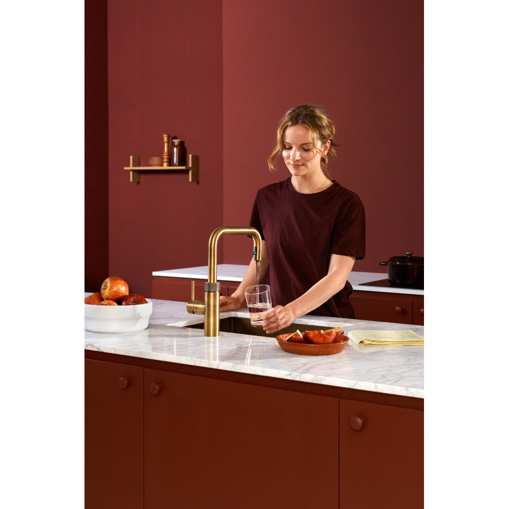 Quooker 2.0FXSPTB Flex Square Tap (Tap Only), Patinated Brass