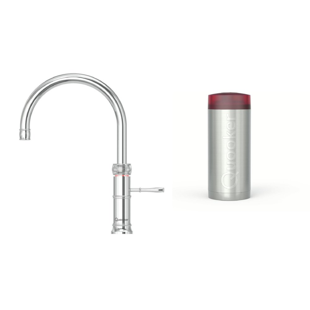 Quooker 2.2+CFRCHR 3 in 1 Classic Fusion Round Tap with COMBI+ Tank, Chrome