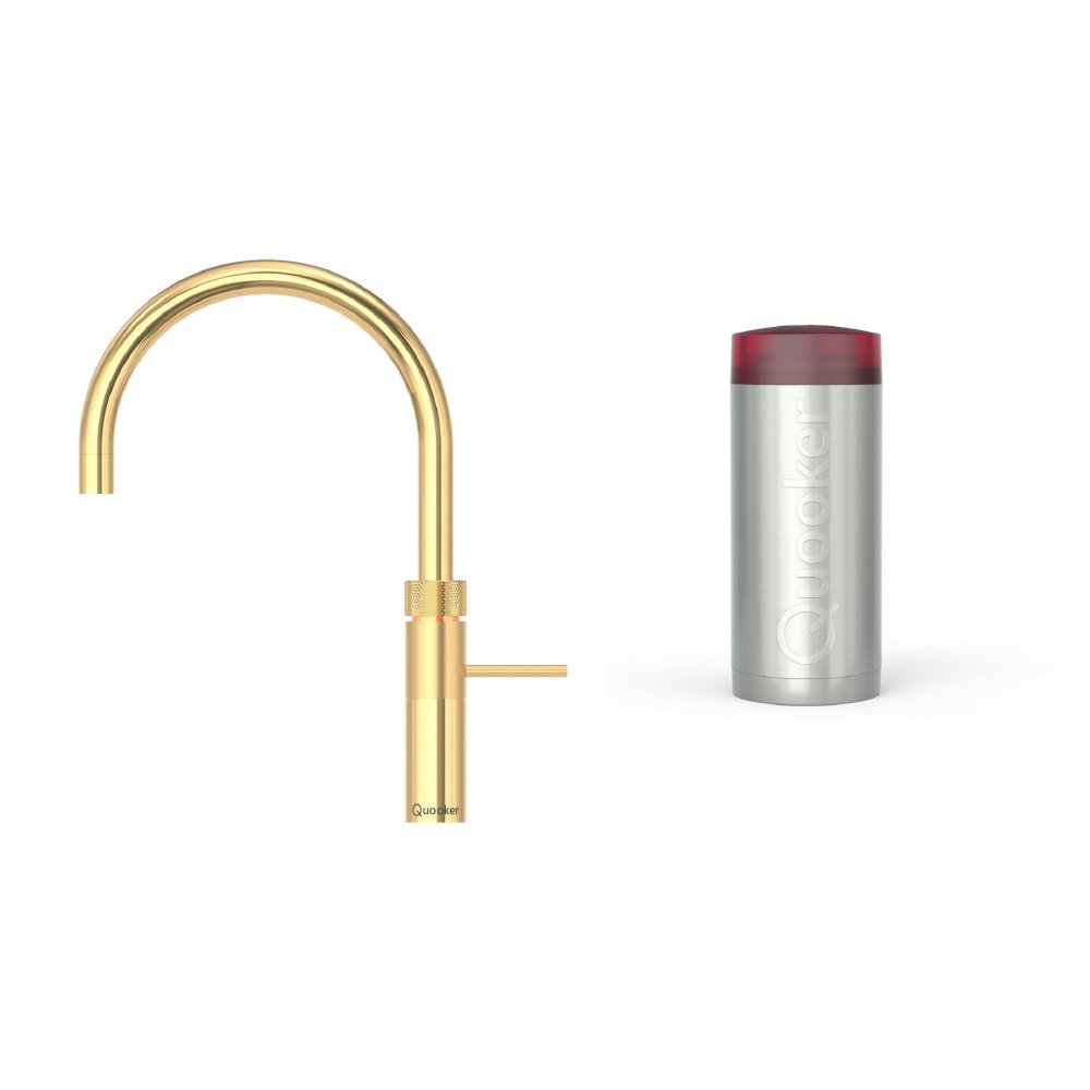 Quooker 2.2+FRGLD 3 in 1 Fusion Round Tap with COMBI+ Tank, Gold
